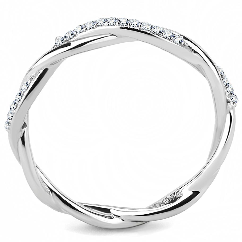 DA042 - High polished (no plating) Stainless Steel Ring with AAA Grade ...