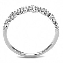 Load image into Gallery viewer, DA102 - High polished (no plating) Stainless Steel Ring with AAA Grade CZ  in Clear