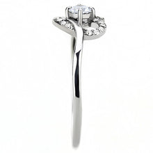 Load image into Gallery viewer, DA106 - High polished (no plating) Stainless Steel Ring with AAA Grade CZ  in Clear