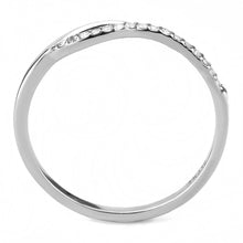 Load image into Gallery viewer, DA113 - High polished (no plating) Stainless Steel Ring with AAA Grade CZ  in Clear