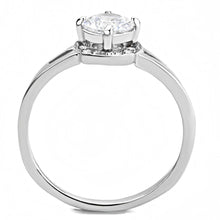 Load image into Gallery viewer, DA150 - High polished (no plating) Stainless Steel Ring with AAA Grade CZ  in Clear