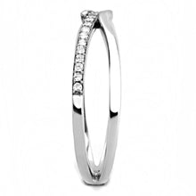 Load image into Gallery viewer, DA155 - High polished (no plating) Stainless Steel Ring with AAA Grade CZ  in Clear