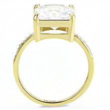 Load image into Gallery viewer, DA172 - IP Gold(Ion Plating) Stainless Steel Ring with AAA Grade CZ  in Clear