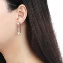Load image into Gallery viewer, DA222 - IP Gold(Ion Plating) Stainless Steel Earrings with Synthetic Pearl in White