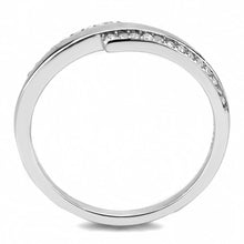Load image into Gallery viewer, DA234 - High polished (no plating) Stainless Steel Ring with AAA Grade CZ  in Clear
