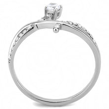 Load image into Gallery viewer, DA240 - High polished (no plating) Stainless Steel Ring with AAA Grade CZ  in Clear