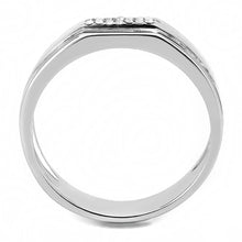 Load image into Gallery viewer, DA254 - High polished (no plating) Stainless Steel Ring with AAA Grade CZ  in Clear