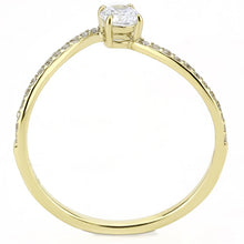 Load image into Gallery viewer, DA256 - IP Gold(Ion Plating) Stainless Steel Ring with AAA Grade CZ  in Clear