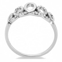 Load image into Gallery viewer, DA258 - High polished (no plating) Stainless Steel Ring with AAA Grade CZ  in Clear