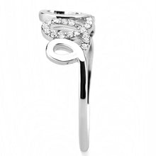 Load image into Gallery viewer, DA258 - High polished (no plating) Stainless Steel Ring with AAA Grade CZ  in Clear