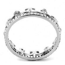 Load image into Gallery viewer, DA267 - High polished (no plating) Stainless Steel Ring with AAA Grade CZ  in Clear