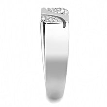 Load image into Gallery viewer, DA280 - High polished (no plating) Stainless Steel Ring with AAA Grade CZ  in Clear