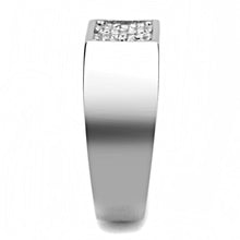 Load image into Gallery viewer, DA285 - High polished (no plating) Stainless Steel Ring with AAA Grade CZ  in Clear