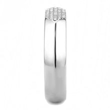 Load image into Gallery viewer, DA302 - No Plating Stainless Steel Ring with AAA Grade CZ  in Clear