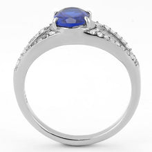 Load image into Gallery viewer, DA306 - No Plating Stainless Steel Ring with Synthetic Spinel in London Blue