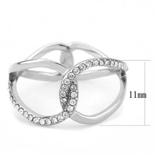 Load image into Gallery viewer, DA307 - No Plating Stainless Steel Ring with AAA Grade CZ  in Clear