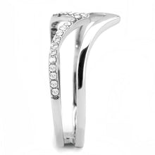 Load image into Gallery viewer, DA308 - No Plating Stainless Steel Ring with AAA Grade CZ  in Clear