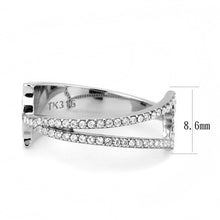 Load image into Gallery viewer, DA310 - No Plating Stainless Steel Ring with AAA Grade CZ  in Clear