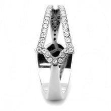 Load image into Gallery viewer, DA310 - No Plating Stainless Steel Ring with AAA Grade CZ  in Clear
