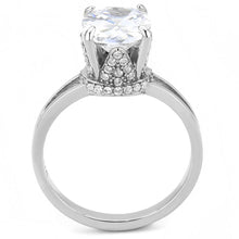 Load image into Gallery viewer, DA314 - No Plating Stainless Steel Ring with AAA Grade CZ  in Clear