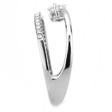 Load image into Gallery viewer, DA316 - No Plating Stainless Steel Ring with AAA Grade CZ  in Clear