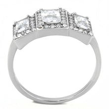 Load image into Gallery viewer, DA322 - No Plating Stainless Steel Ring with AAA Grade CZ  in Clear