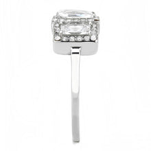 Load image into Gallery viewer, DA322 - No Plating Stainless Steel Ring with AAA Grade CZ  in Clear