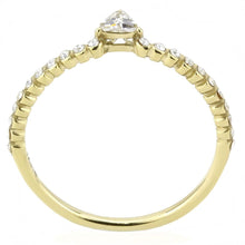 Load image into Gallery viewer, DA323 - IP Gold(Ion Plating) Stainless Steel Ring with AAA Grade CZ  in Clear