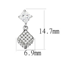 Load image into Gallery viewer, DA332 - No Plating Stainless Steel Earrings with AAA Grade CZ  in Clear