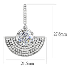 Load image into Gallery viewer, DA334 - No Plating Stainless Steel Earrings with AAA Grade CZ  in Clear