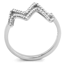Load image into Gallery viewer, DA339 - No Plating Stainless Steel Ring with AAA Grade CZ  in Clear