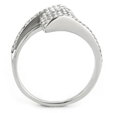 Load image into Gallery viewer, DA342 - No Plating Stainless Steel Ring with AAA Grade CZ  in Clear