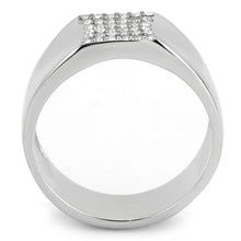 Load image into Gallery viewer, DA345 - No Plating Stainless Steel Ring with AAA Grade CZ  in Clear