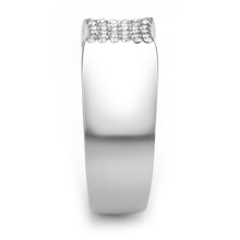 Load image into Gallery viewer, DA345 - No Plating Stainless Steel Ring with AAA Grade CZ  in Clear