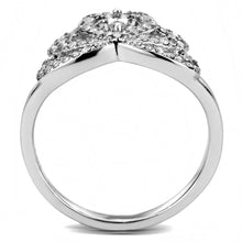 Load image into Gallery viewer, DA354 - High polished (no plating) Stainless Steel Ring with AAA Grade CZ  in Clear