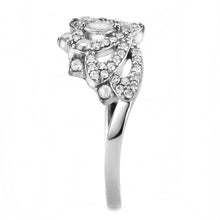 Load image into Gallery viewer, DA354 - High polished (no plating) Stainless Steel Ring with AAA Grade CZ  in Clear