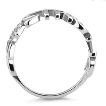 Load image into Gallery viewer, DA356 - High polished (no plating) Stainless Steel Ring with AAA Grade CZ  in Clear