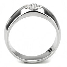 Load image into Gallery viewer, DA367 - High polished (no plating) Stainless Steel Ring with AAA Grade CZ  in Clear