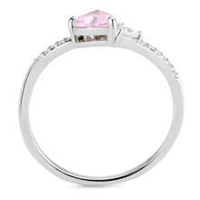 Load image into Gallery viewer, DA384 - High polished (no plating) Stainless Steel Ring with AAA Grade CZ  in Rose