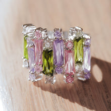 Load image into Gallery viewer, Kora Cocktail Ring - 925 Sterling Silver, AAA CZ , Multi Color - 37611