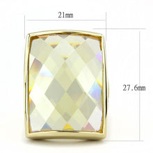 Load image into Gallery viewer, LO1251 - Gold Brass Ring with AAA Grade CZ  in Topaz