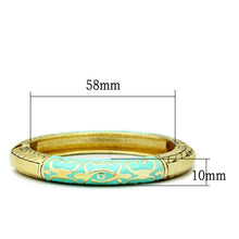Load image into Gallery viewer, LO2128 - Flash Gold White Metal Bangle with Epoxy  in No Stone
