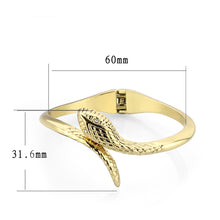 Load image into Gallery viewer, LO2140G - Flash Gold Plated Snake Bangle with Top Grade Crystals