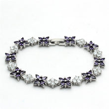 Load image into Gallery viewer, LO2324 - Rhodium Brass Jewelry Sets with AAA Grade CZ  in Amethyst