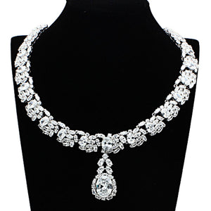 LO2333 - Rhodium Brass Jewelry Sets with AAA Grade CZ  in Clear