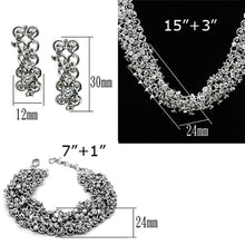 Load image into Gallery viewer, LO2344 - Rhodium Brass Jewelry Sets with AAA Grade CZ  in Clear