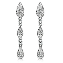 Load image into Gallery viewer, LO2428 - Rhodium Brass Jewelry Sets with AAA Grade CZ  in Clear