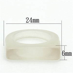 LO2965 -  Resin Ring with Synthetic Synthetic Stone in Clear