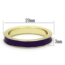 Load image into Gallery viewer, LO2969 Gold Brass Ring with Epoxy in Amethyst