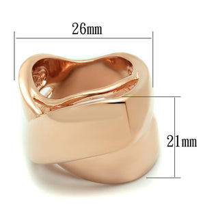 LO3201 - Rose Gold Brass Ring with No Stone